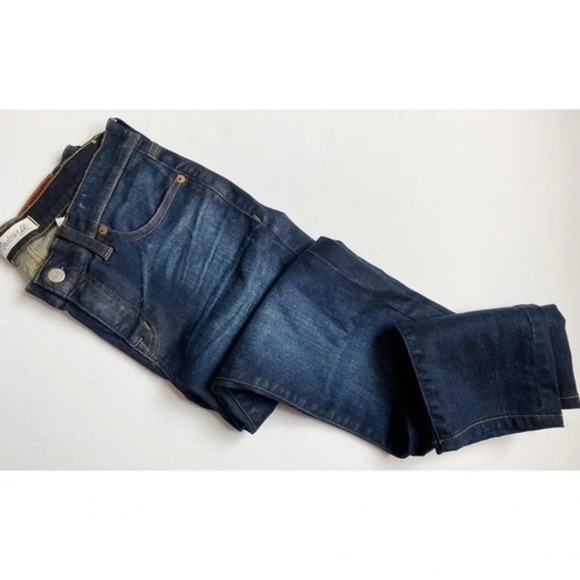 Madewell • Dark Wash Alley Straight Jeans - Picture 2 of 8